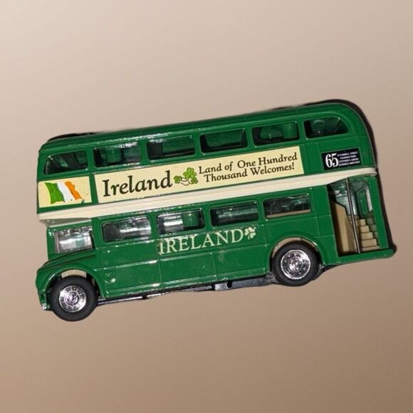 Vintage Welly Green Diecast Double Decker Tour Bus B5 - Picture 1 of 4